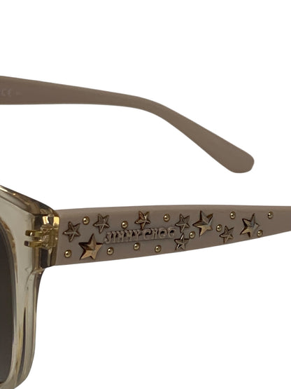 ジミーチュウ CHANTY 6VOJ6 サングラス 透明 セルフレーム フルリム ウェリントン スタースタッズ ITMF2SARIS0U