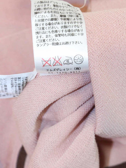 エムズグレイシー 628534 ニット 38 ピンク リボン ボーダー IT67B4TAT9VK