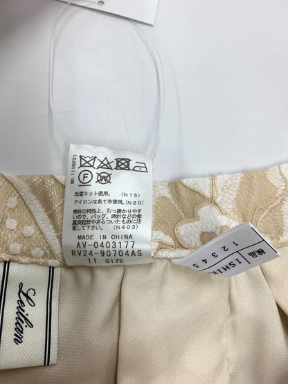 レリアン AV-0403177 RV24-90704AS スカート 11 ベージュ レース フラワーモチーフ レイヤード ITZAO64TI4NK