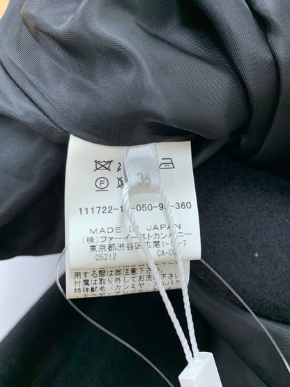 アナイ 111722-10-050-95-360 ノーカラージャケット 36 ブラック カシミヤ混 IT0MI9PH6CC0