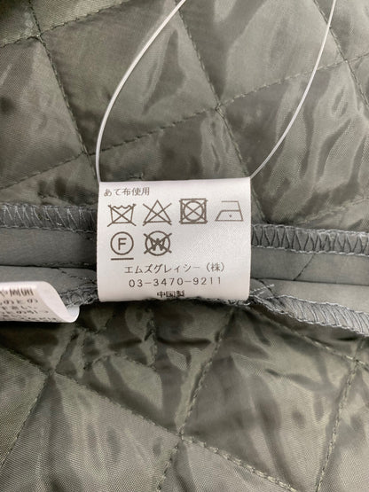 エムズグレイシー カメリアｘリボン柄キルティングフレア 417613 スカート 38 グレー ITW9BUKDG8V4