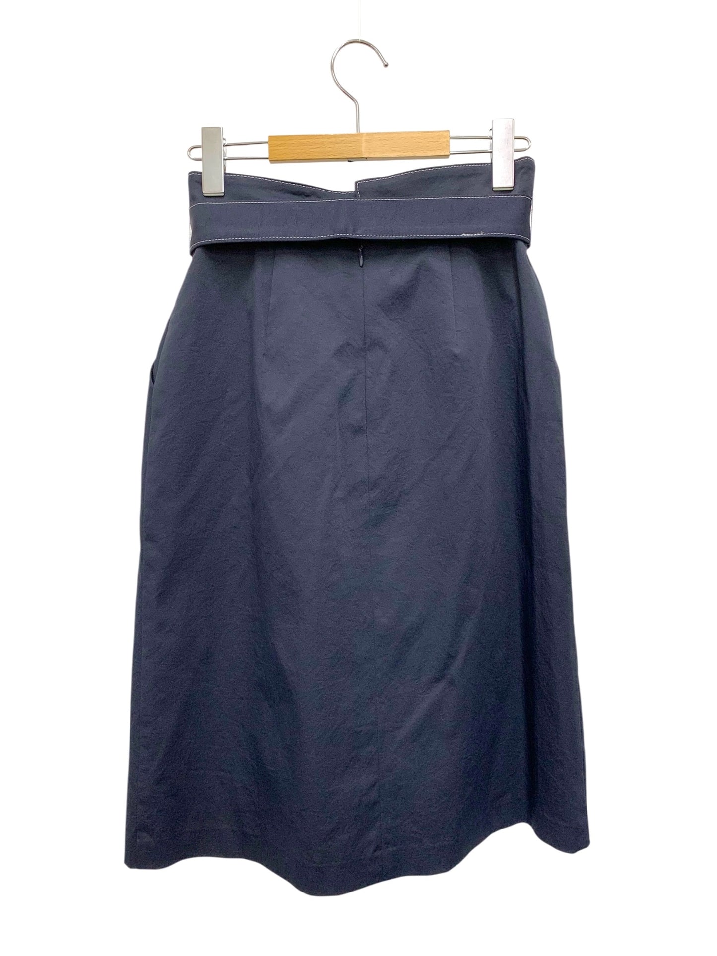 エムズグレイシー Ribboned Semi Tight Skirt  917307 スカート 38 ネイビー IT6TQU2LOD2M 【SALE】