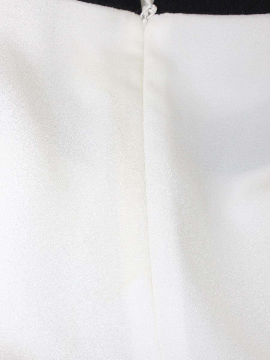 ルネ 5331140 ブラウス 34 ホワイト バイカラー リボン ITRQ2AM93I0E