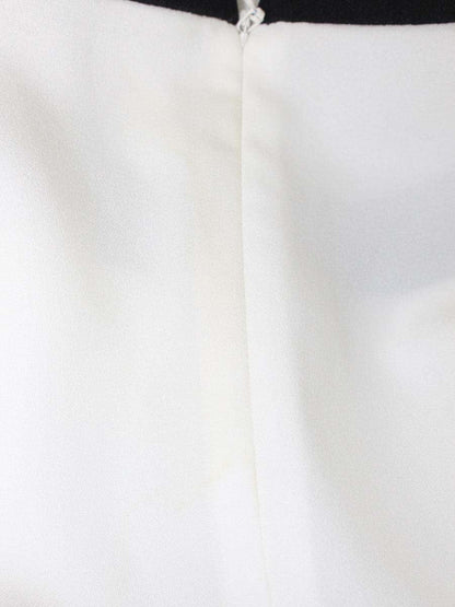 ルネ 5331140 ブラウス 34 ホワイト バイカラー リボン ITRQ2AM93I0E