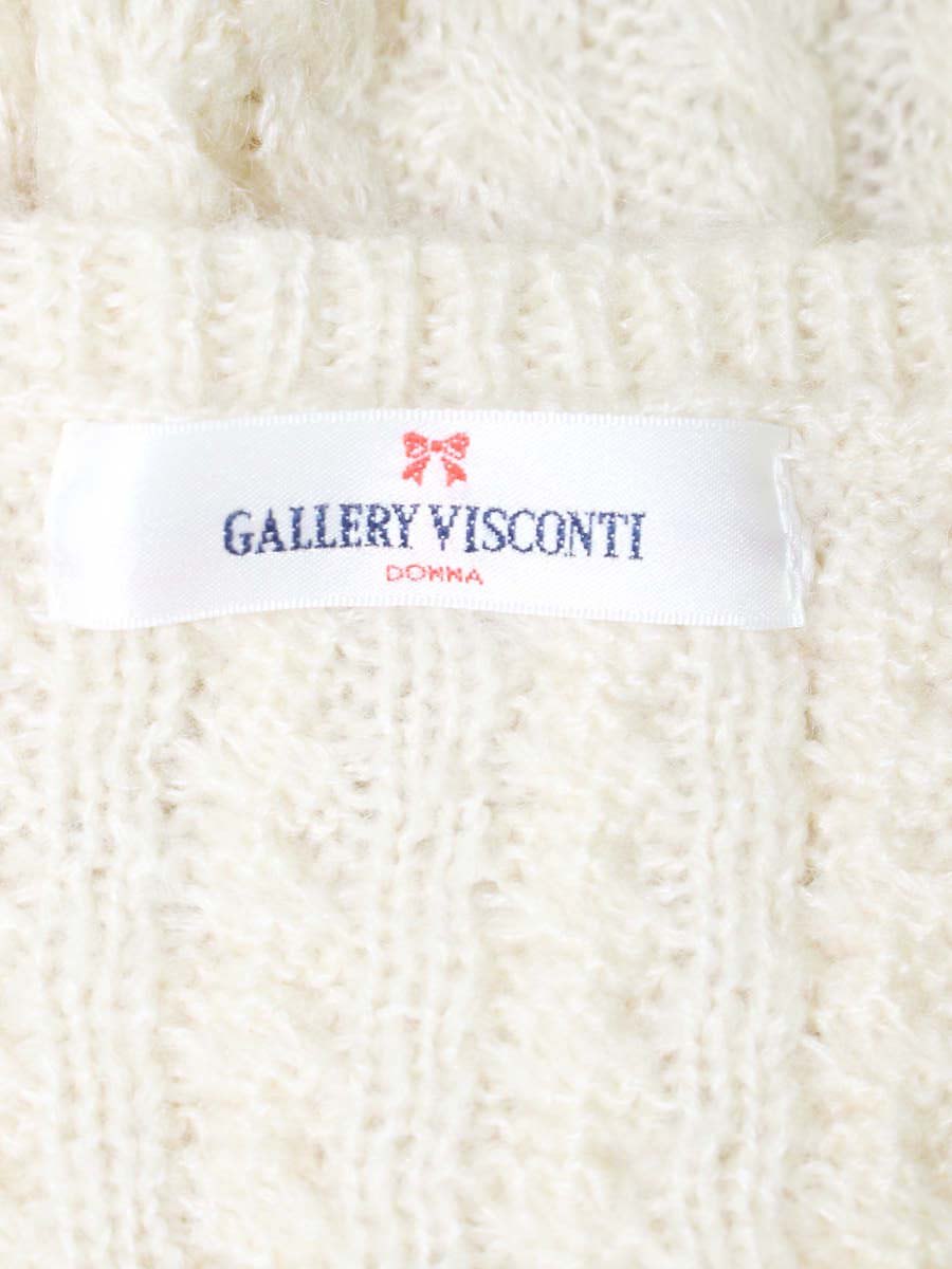 ギャラリービスコンティ 1422164 カーディガン 2 アイボリー リボン ITTHM09YKZVY