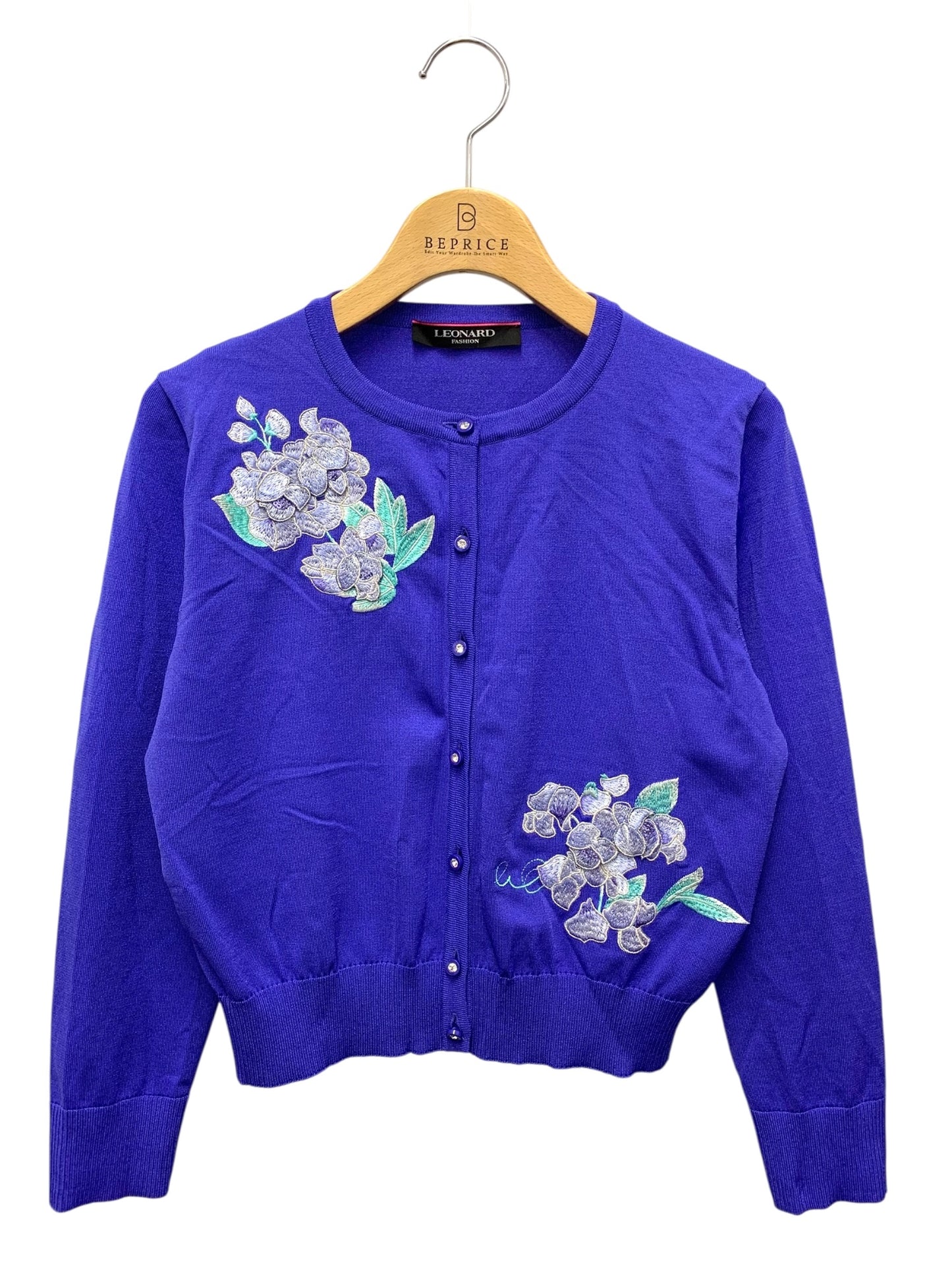 レオナール 0397772 カーディガン 40 ブルー 23ss【テレビ東京「カンブリア宮殿」小池栄子さん着用】カーディガン ITVNTBE2Q38Q