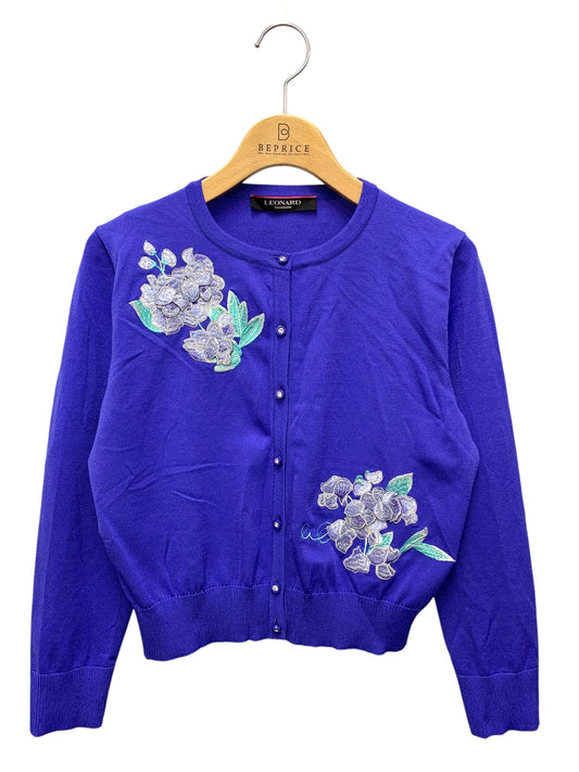 レオナール 0397772 カーディガン 40 ブルー 23ss【テレビ東京「カンブリア宮殿」小池栄子さん着用】カーディガン ITVNTBE2Q38Q