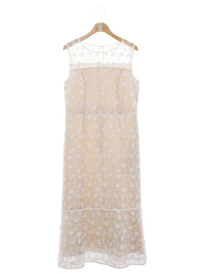 トッカラベンダー Eyelash Embroidery ロングドレス OPTUBM0200 ワンピース 4 ベージュ IT8KTHIPFPTC