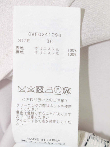 セルフォード CWF0241096 ワンピース 36 ホワイト フラワープリント シフォン ウエストギャザー IT2ZYMNJHFU8