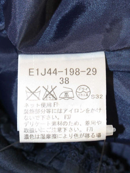 バーバリーブルーレーベル EIJ44-198-29 ワンピース 38 ネイビー フリル チェック ITZUJX95EBSC