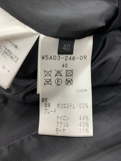 トゥービーシック  W5A03-246 コート 40 ブラック ツィード ビジュー ITBYSRSVC0OG