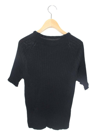 ルネ 6512790 トップス 36 ブラック ニット フェイクパール ITKRS4NSJA2N
