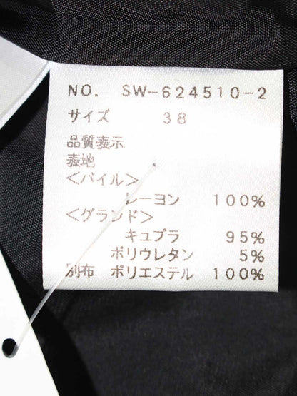エムズグレイシー 624510 ジャケット 38 ブラック ベロア 1B IT2ZO63J4AKR