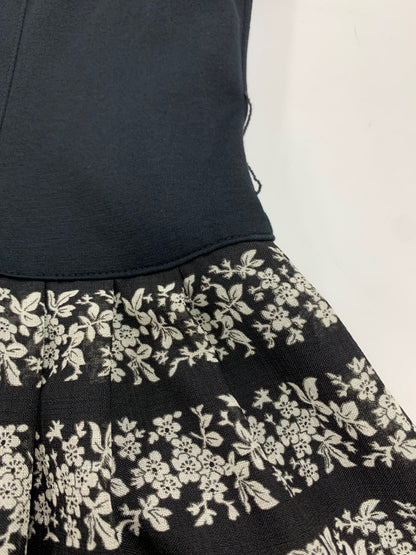 エムズグレイシー 311337 ワンピース 40 ブラック 異素材ミックス フラワー ITP1RVYR2AQC