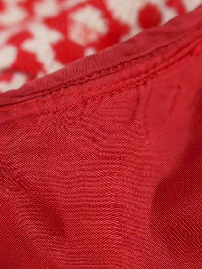 エムズグレイシー 911550 ワンピース 40 レッド ツイード リボン フラワーモチーフ IT43T0GIQAYU