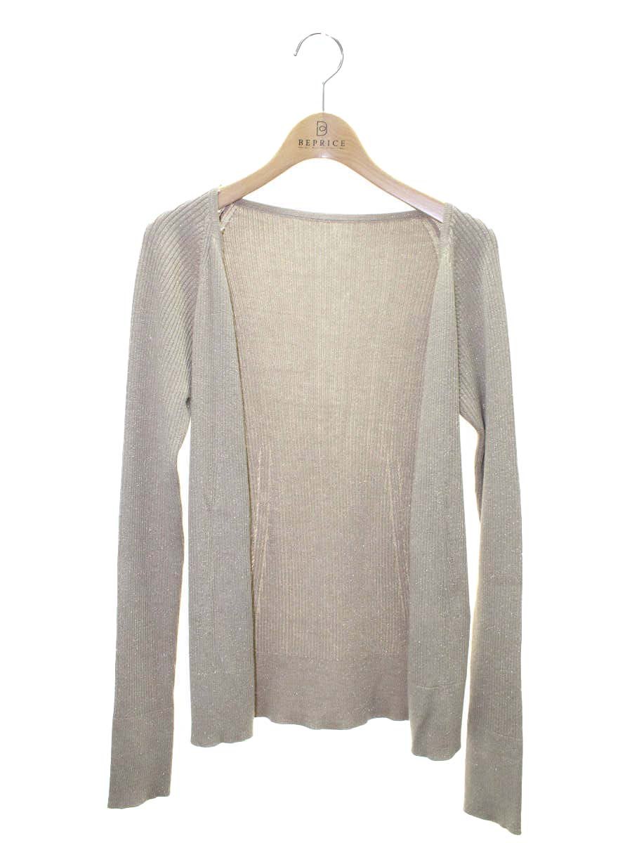 セルフォード CWNT184086 カーディガン 38 ベージュ フェイクパール ラメ ITNVHTYXPDPK