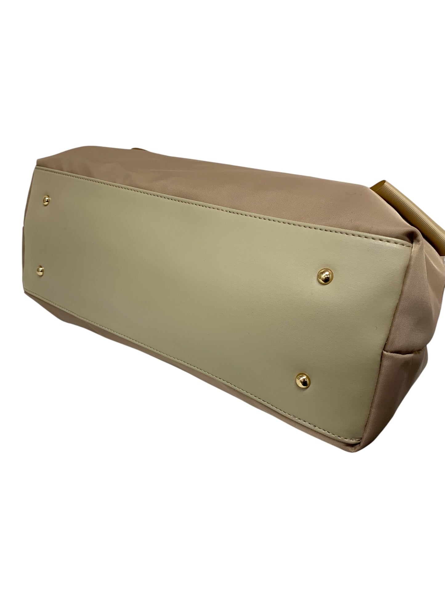 エムズグレイシー 194507 トートバッグ ベージュ リボンモチーフ ナイロン ITGC666PFR32