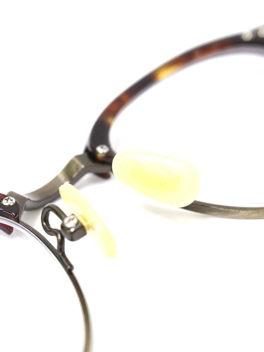 金子眼鏡 VINTAGE KV-34 DEMI ブラウン コンビフレーム ハーフリム ボストン ITIL9TZIA8LK