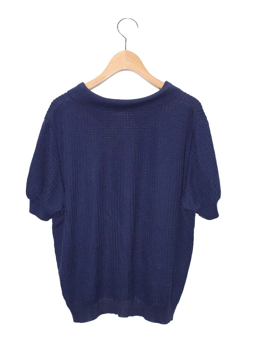 フォクシーニューヨーク collection Knit Tops 37444 ポロシャツ 42 ネイビー ニット ITGXSGW6VON4