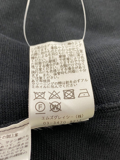 エムズグレイシー 818319 カーディガン 40 ブラック ストーンボタン IT6Z9114JEPE