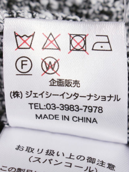 スーパービューティ ワンピース 40 グレー/ホワイト デニム パールワッペン ジップアップ ITII0716P22A