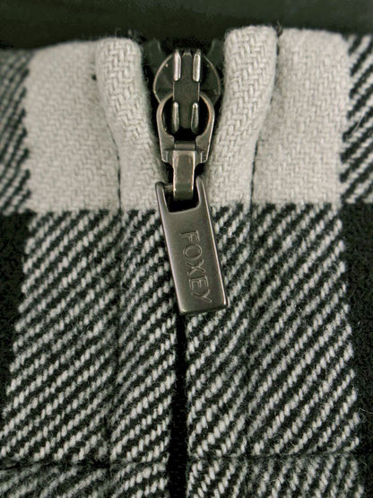 フォクシーブティック Skirt Gingham Circular 34801 スカート 40 ホワイト チェック柄 ITML7B3FVB34