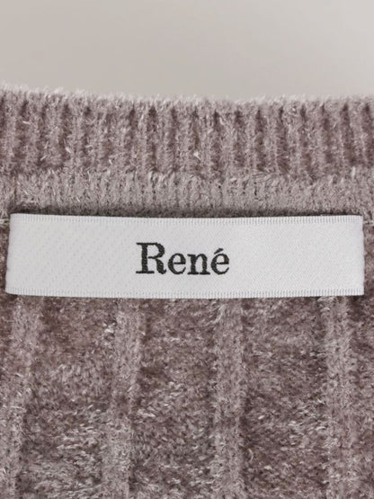 ルネ 6132480 ニット 34 グレー ストライプ パール ITY1ULR3HB56