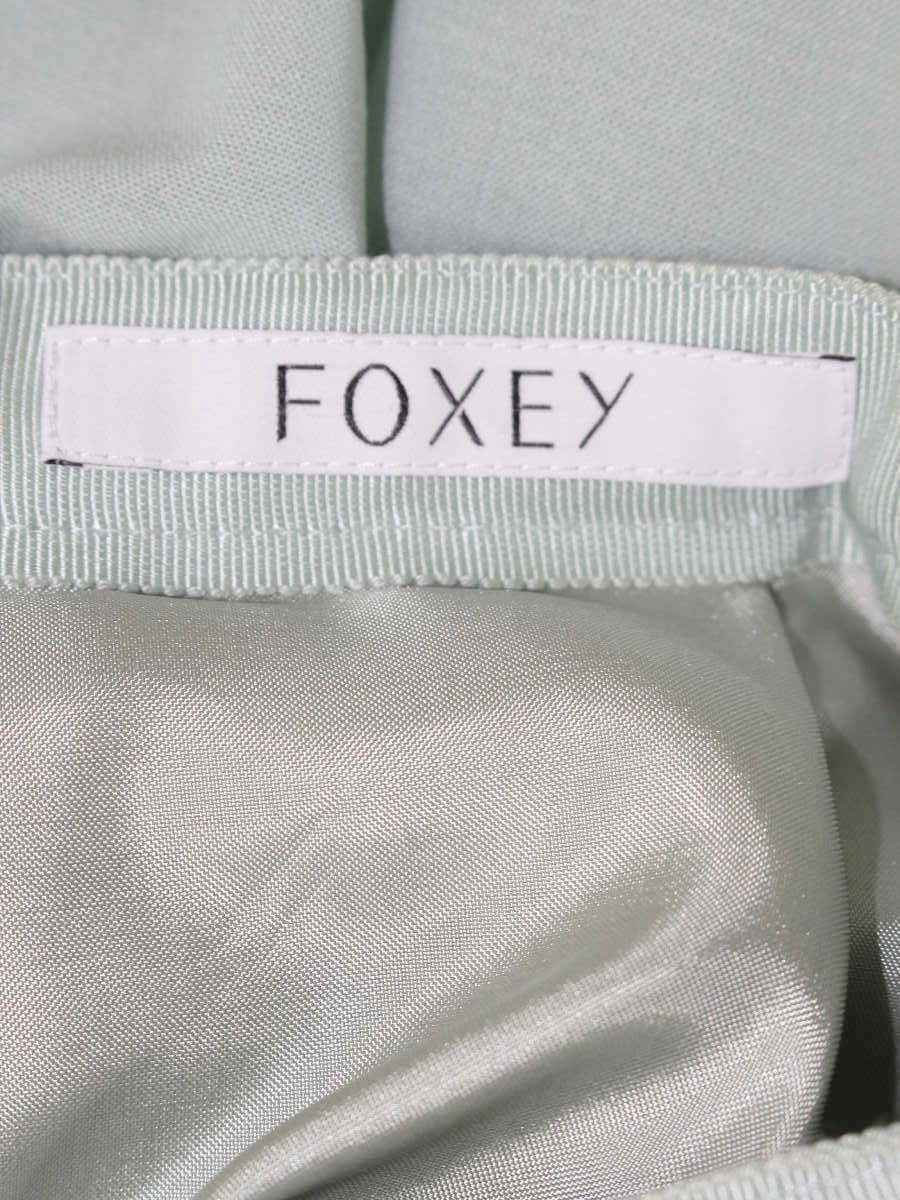 フォクシーブティック 38575 スカート 38 グリーン 38575 Silk Wool Skirt ITX1GC5KOPM8