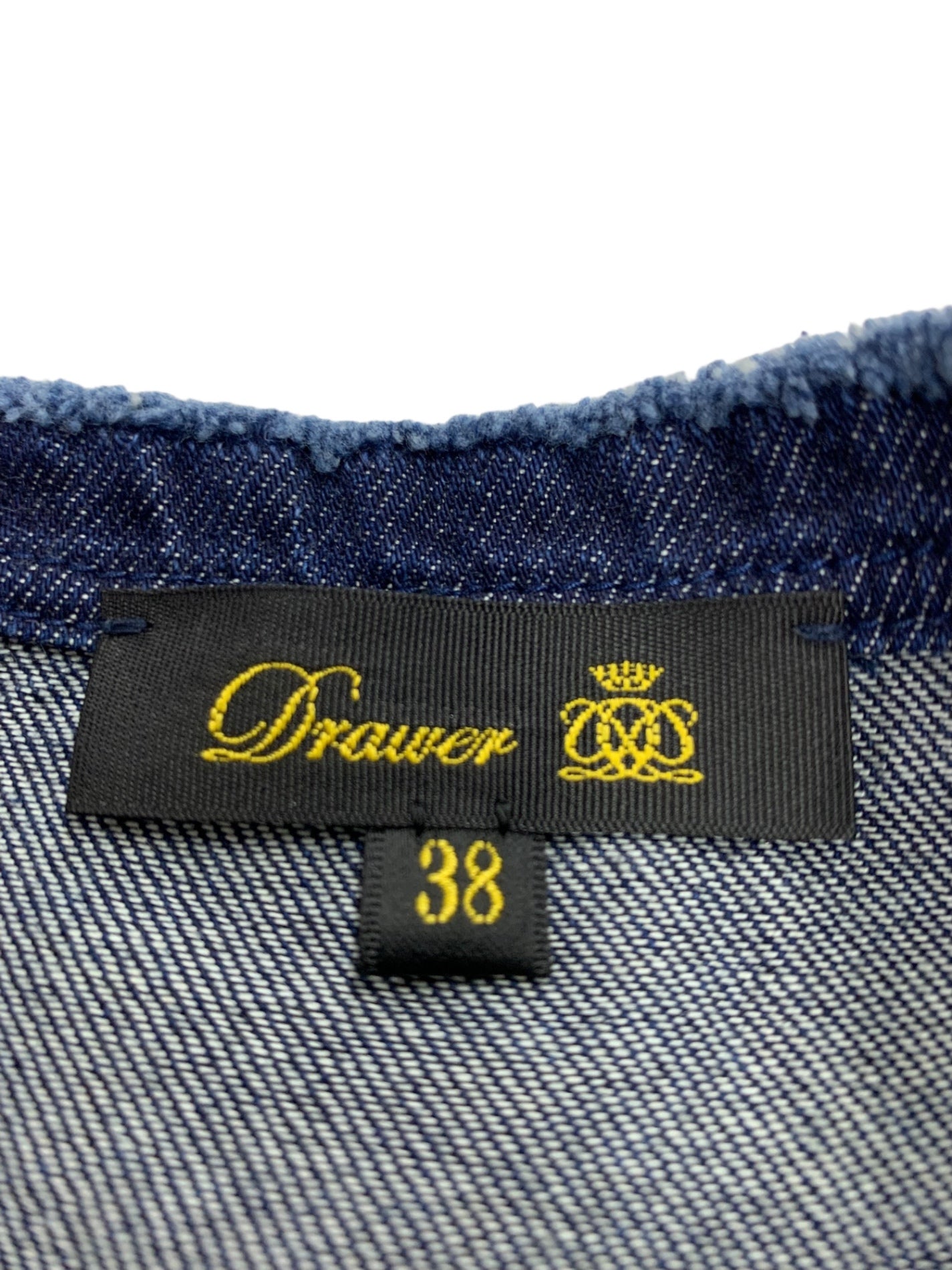 ドゥロワー PRE コットンシルク 65262991548 デニムワンピース 38 ネイビー ITQNG88PLMKG