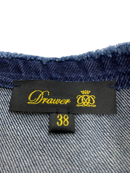 ドゥロワー PRE コットンシルク 65262991548 デニムワンピース 38 ネイビー ITQNG88PLMKG