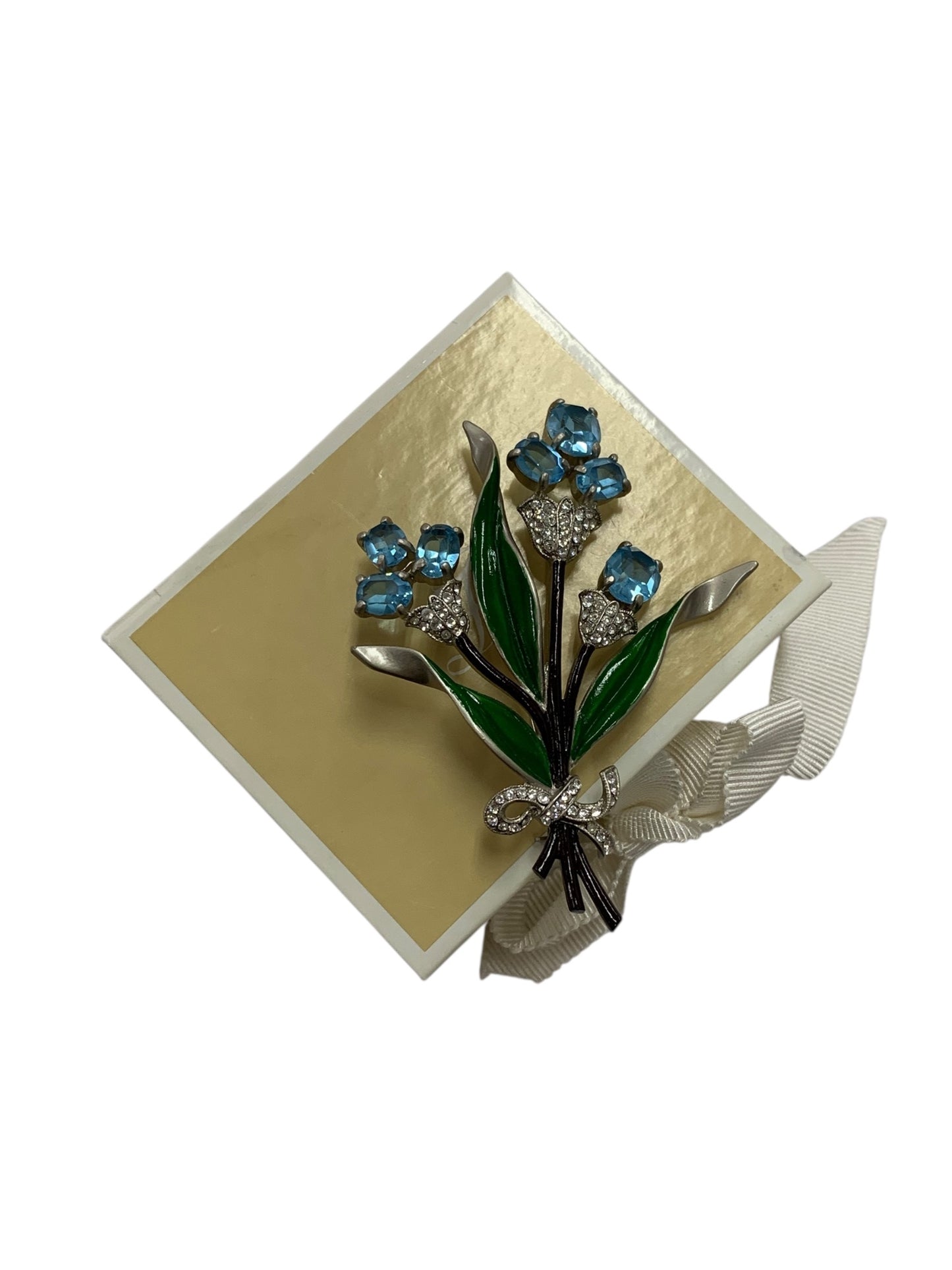 フォクシーブティック ブローチ シルバー ラインストーン フラワーモチーフ ITCV8A2NVEBC