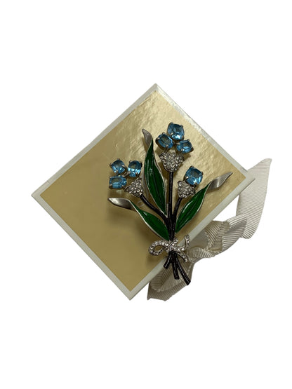 フォクシーブティック ブローチ シルバー ラインストーン フラワーモチーフ ITCV8A2NVEBC