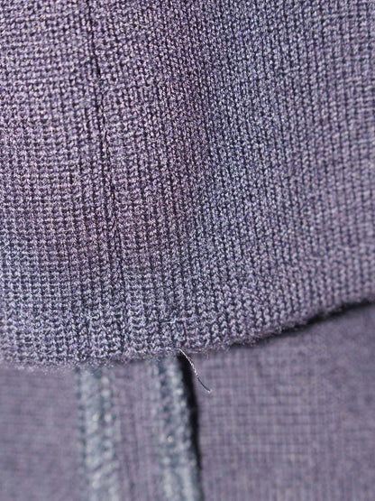 ルネ 6142540 ニットジャケット 36 ネイビー ノーカラー ITQ3GASBT9RM