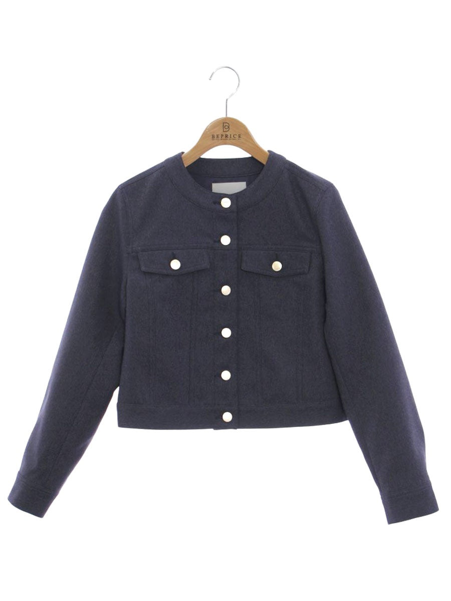 セルフォード デニムライクジャケット CWFJ242010 ノーカラー 36 ブルー ITWS6569W66O