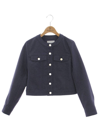 セルフォード デニムライクジャケット CWFJ242010 ノーカラー 36 ブルー ITWS6569W66O