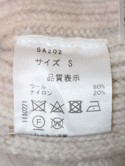 セブンテンバイミホカワヒト 5A202 タートルニット S ベージュ プルオーバー IT26FRM66SSU