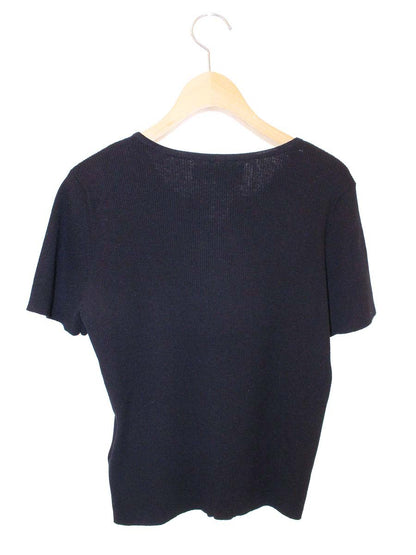 エムズグレイシー 328132 トップス 40 ブラック リボン IT0JLK9AX2N2