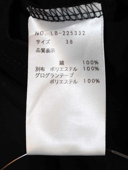 エムズグレイシー 225332 カットソー 38 ブラック フリル リボン IT1A8BHH2GS5