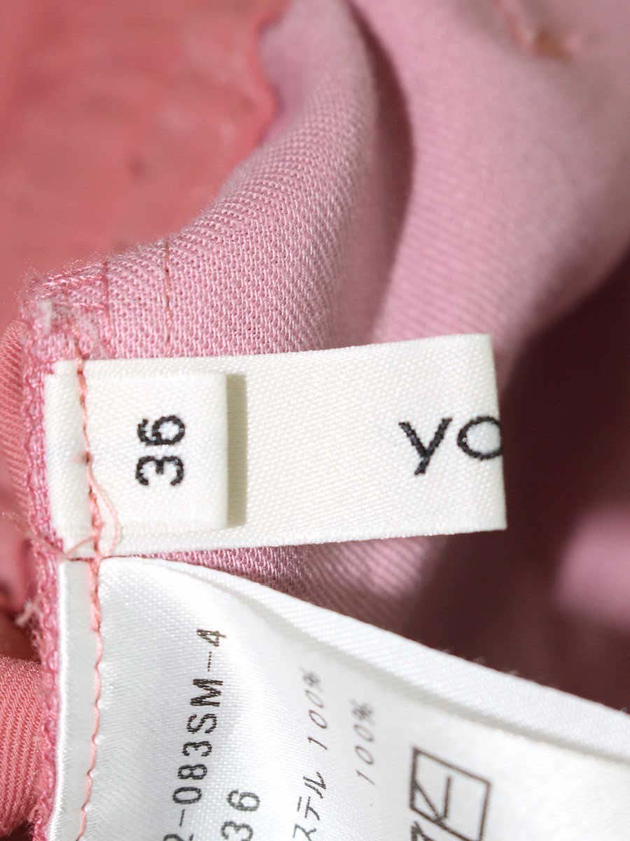 ヨリ YR2122-083SM パンツ 36 ピンク スラックス ウエストギャザー IT1ZF3ZJK9AU