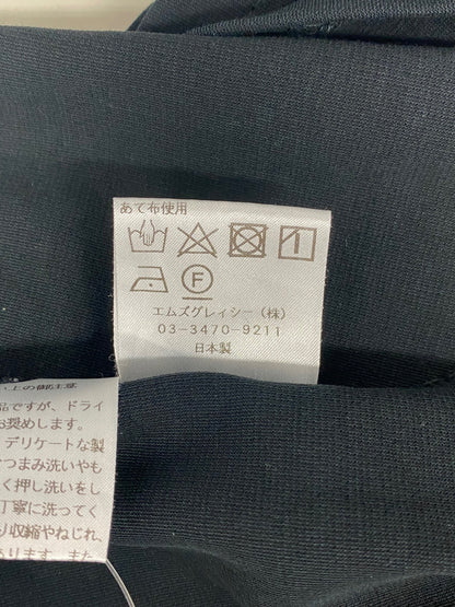 エムズグレイシー ステッチ入りカットソー 315320 スタンドネック 40 ブラック お花ボタン ITOC3YJUGJN8