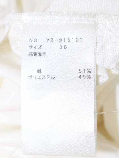 エムズグレイシー Spangle Cut sew 915102 Tシャツ カットソー 38 ホワイト スパンコール リボン ロゴ 刺繍 ITG75S2OWMC8