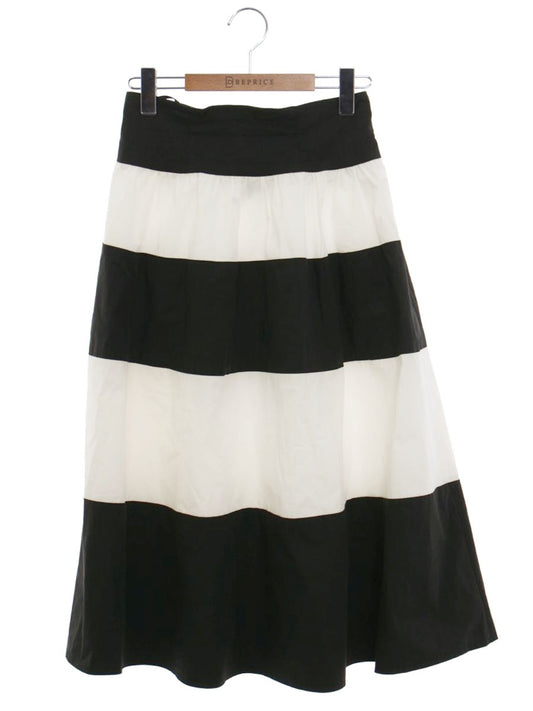 エムズグレイシー バイカラーボリュームギャザースカート 417121 36 ホワイト IT2TAMAY83HU