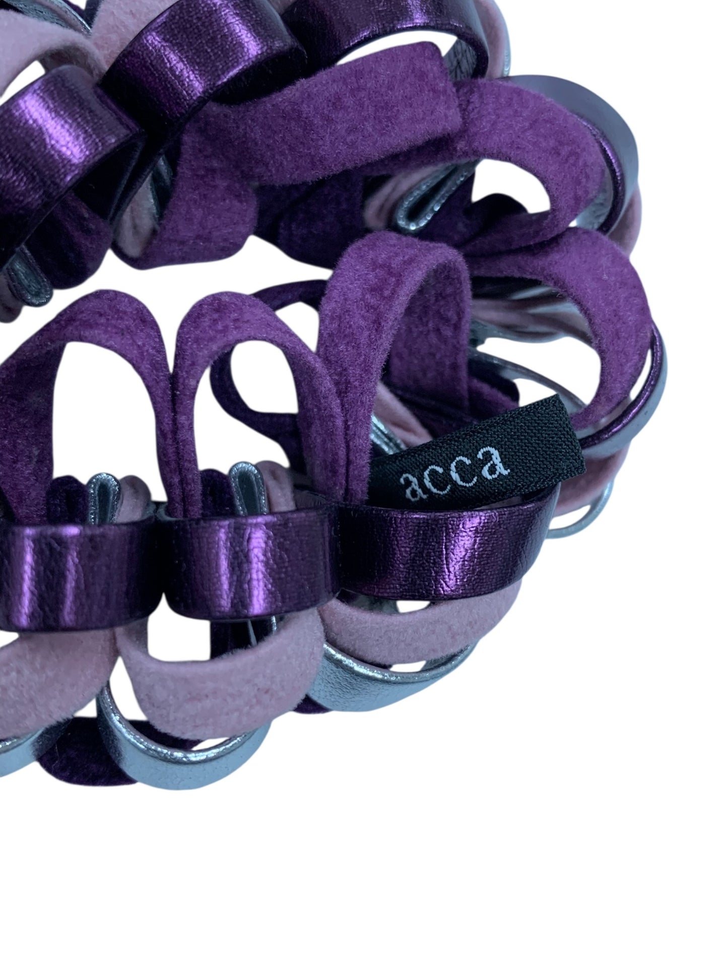 アッカ シュシュ パープル ヘアアクセサリー ヘアーゴム ギャザー ITVKQOB842X6