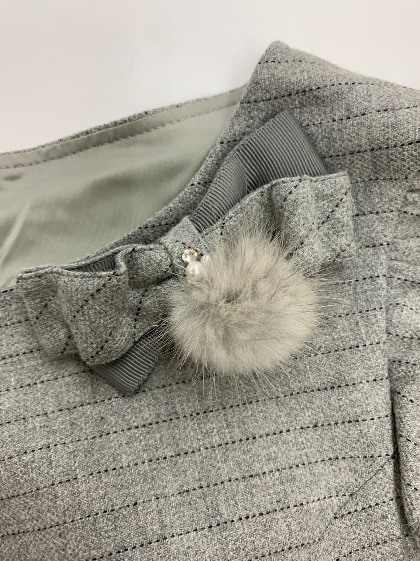 ルネ 6846060 ワンピース 34 グレー フロントジップワンピース ステッチ柄 ビジュー ITUWBDHK1YXK