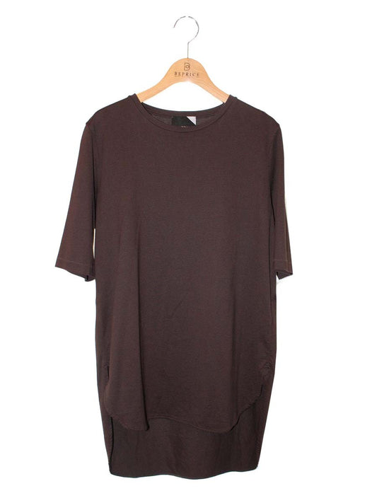 エイトン SUVIN60/2 ROUND HEM T-SHIRT KK.AG.IM.5016 01 ブラウン IT76CZ0QARSP