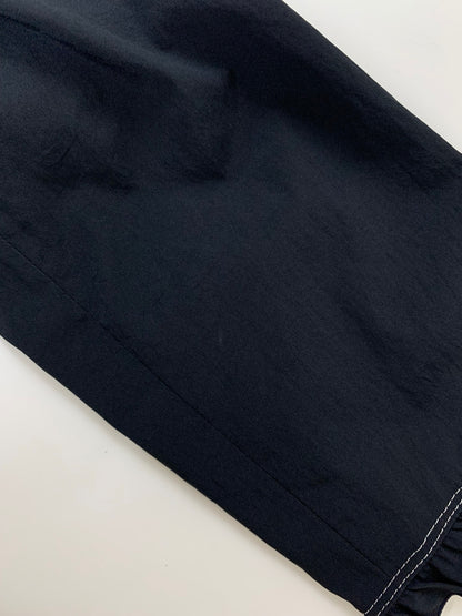 エムズグレイシー 819104 コート 40 ネイビー ステッチ フリル リボンベルト付き IT1JE41P73FS