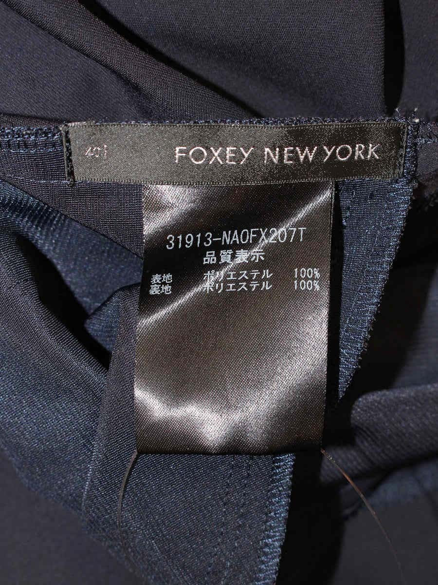 フォクシーニューヨーク パウダー 31913 ワンピース 40 ネイビー ITTP0LXIU44X