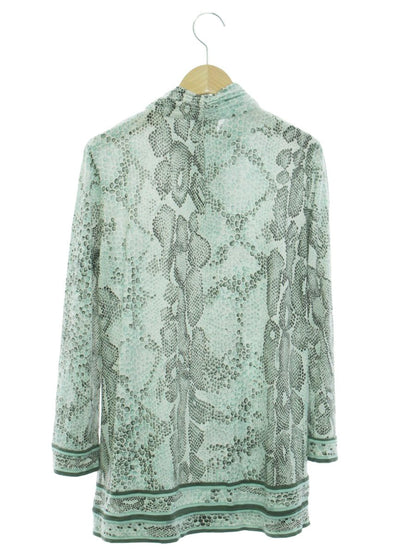 レオナール 0329953 カットソー 38 ライトグリーン タートルネック 総柄 IT86F01DWYVU