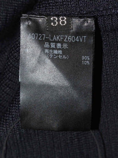 フォクシーニューヨーク No Sleeve Knit Top 40727 ニット 38 ネイビー ボーダーボトルネック IT5V31TWQUZH