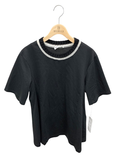 アディアム 44858 カットソー S ブラック ネック素材切替 ITVCCY94N03K